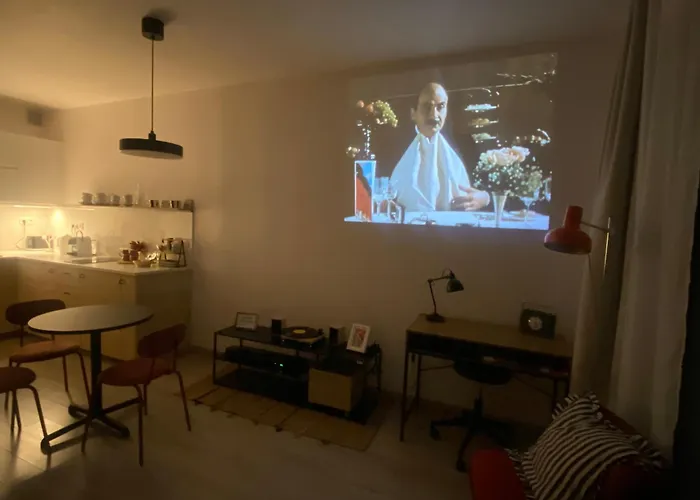Apartament Zene Vinyl Record Player & Projector
